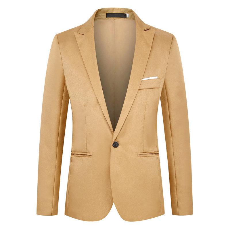 Fashion Simple Slim Young Men's Suit Jacket - amazitshop