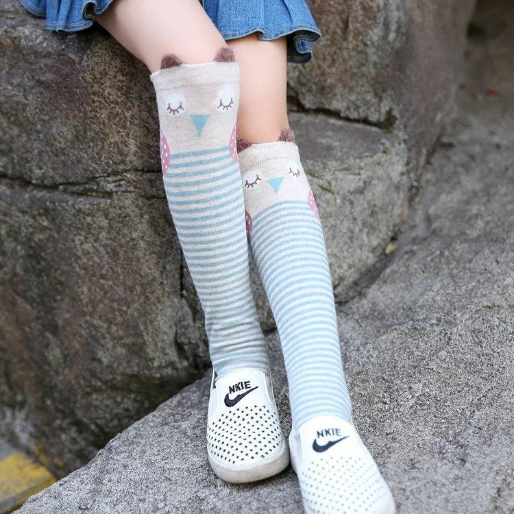 Children Middle Tube Pure Cotton Hold-ups Over Knee Socks - amazitshop