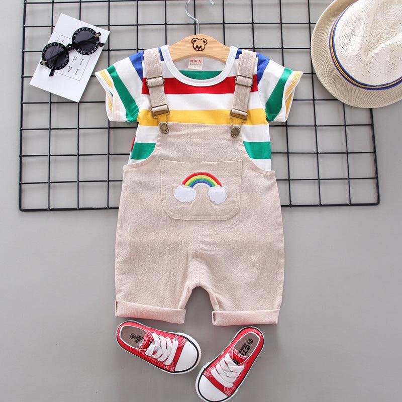 Rainbow Bib Pants Girls Baby Kids - amazitshop