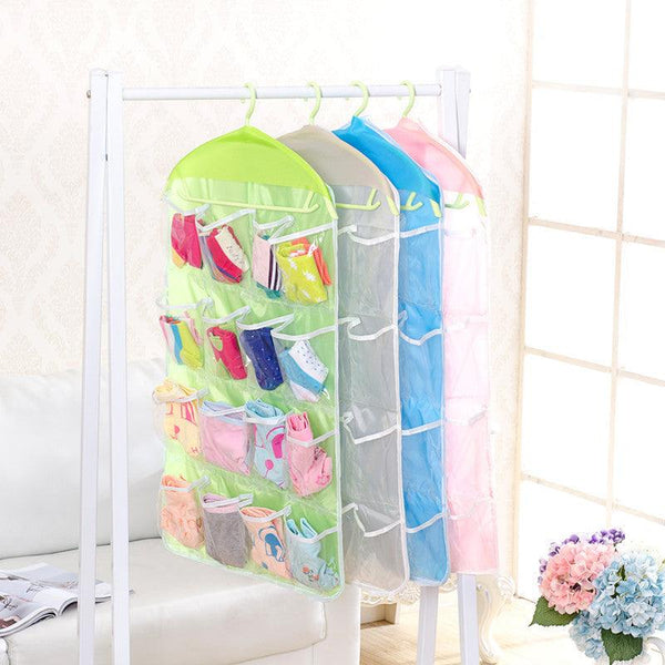 6 Compartments Clothes And Socks Storage Hanging Bag - amazitshop