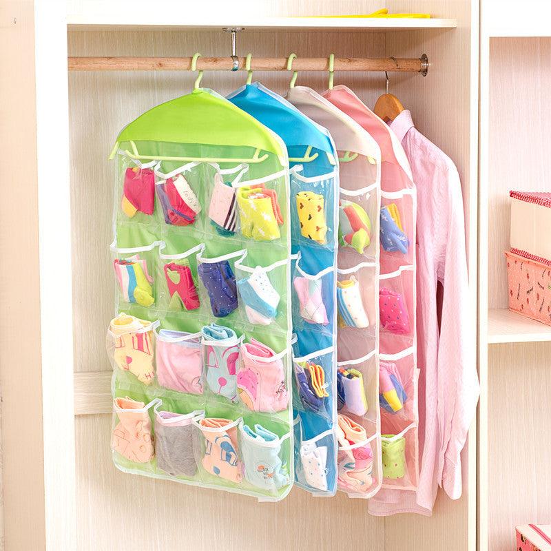 6 Compartments Clothes And Socks Storage Hanging Bag - amazitshop