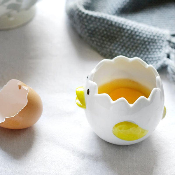 Cute Chicken Ceramic Egg White Separator Kitchen Accessories Practical - amazitshop