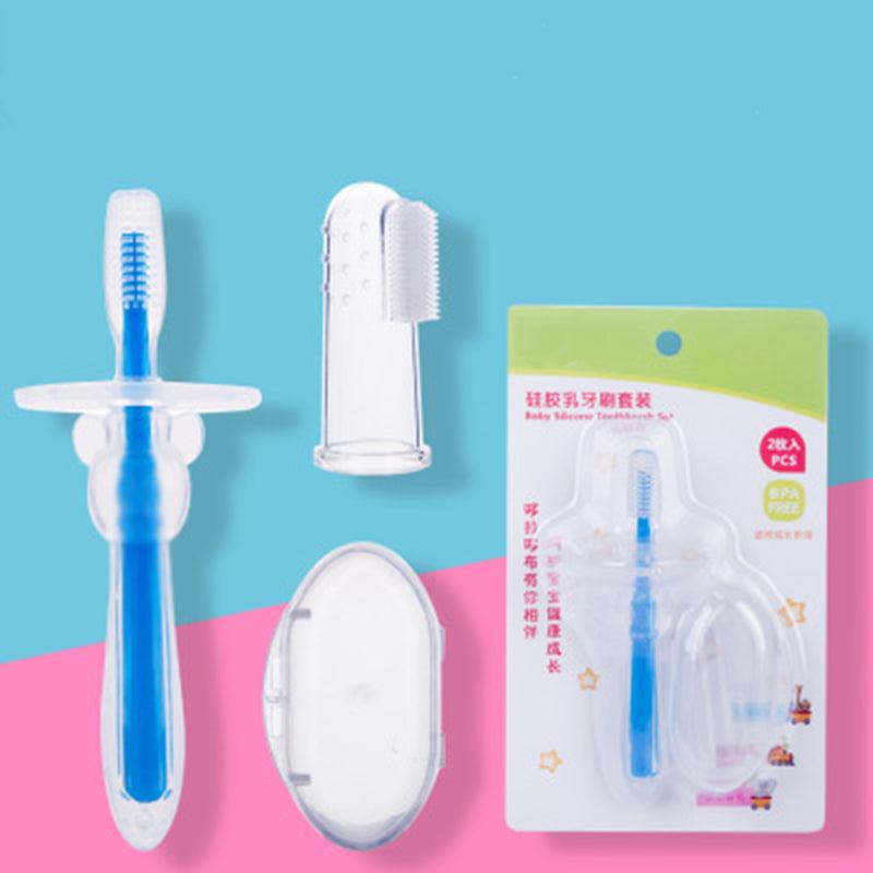 Silicone Baby Toothbrush Kids Teether Training Tool Clear Massager - amazitshop