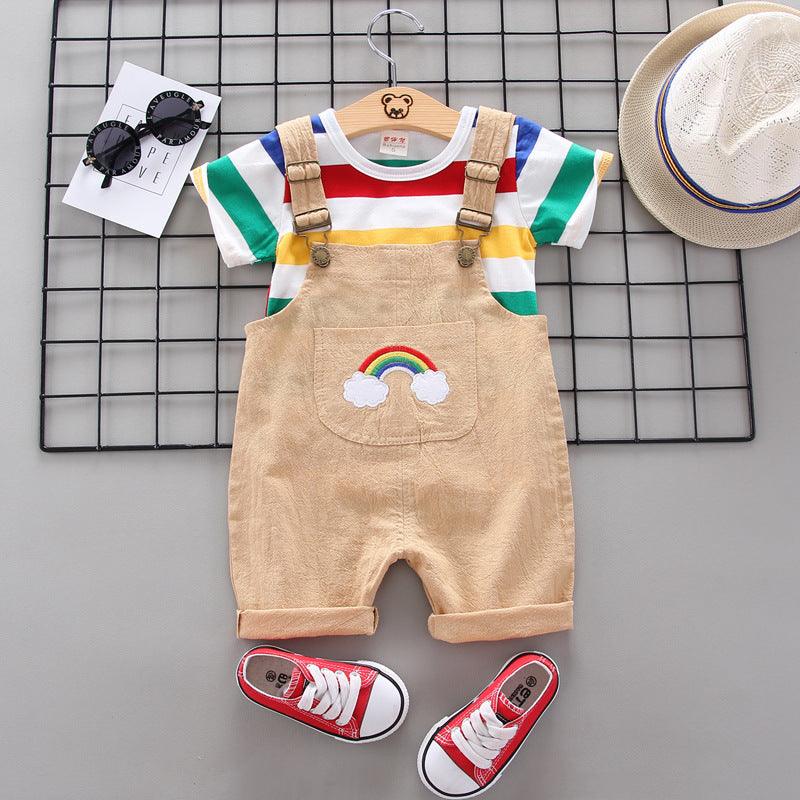 Rainbow Bib Pants Girls Baby Kids - amazitshop