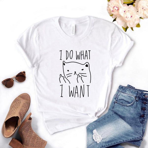 Cat face foreign trade explosion cotton women's T-shirt - amazitshop