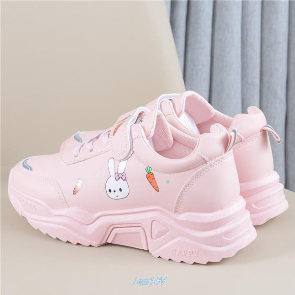 Spring And Autumn Primary School Students Casual All-match Pu Running Shoes - amazitshop