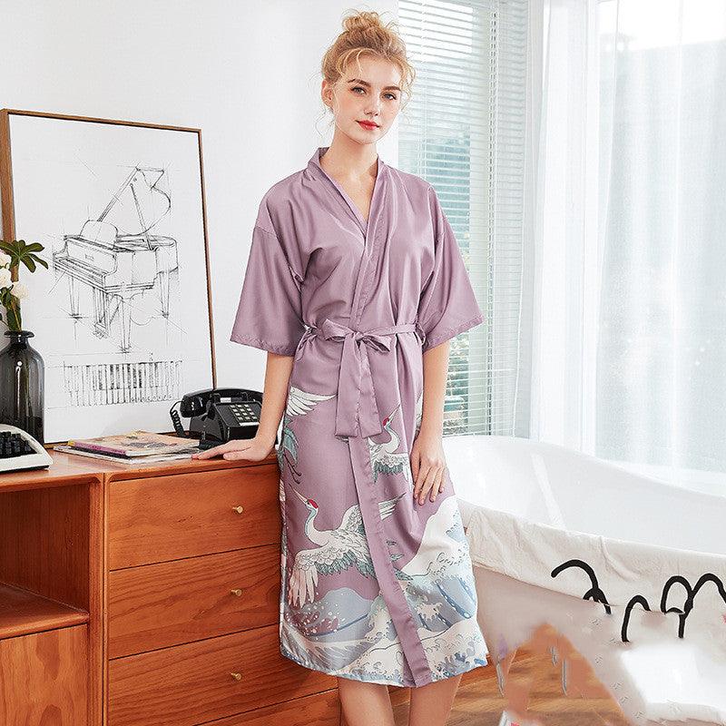 Imitation silk pajamas - amazitshop