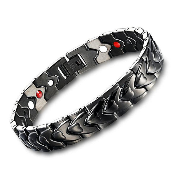 Heart-shaped magnet titanium steel bracelet - amazitshop