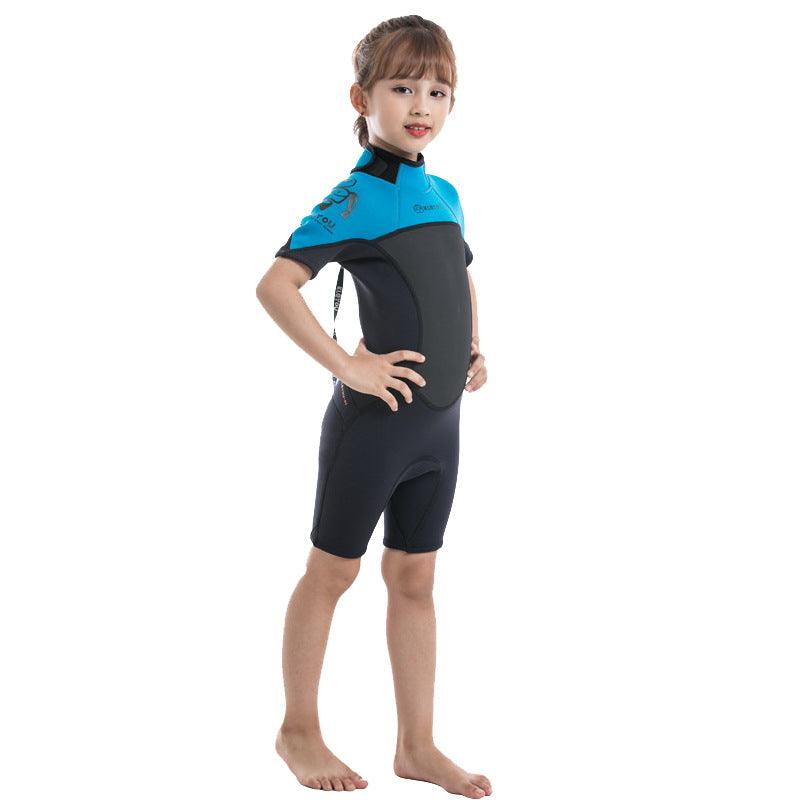 Children's Warm Swimsuit Boys And Girls One-piece Thickened Wetsuit - amazitshop
