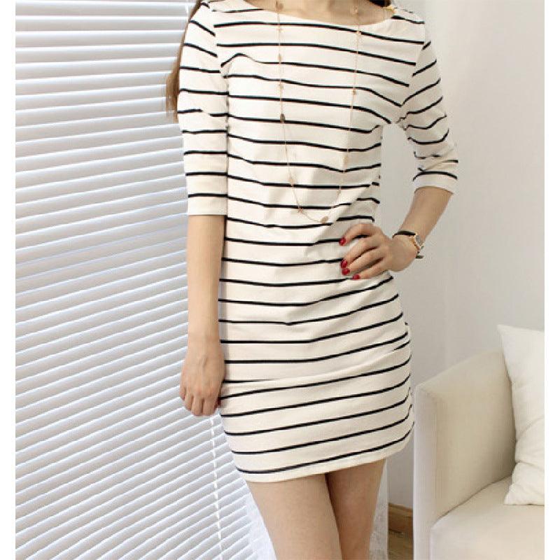 Stripe T-shirt Dress - amazitshop