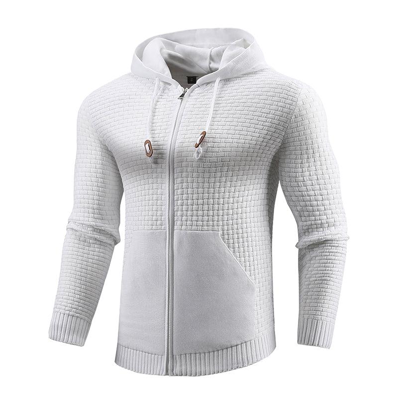 Four Seasons Knitting Zipper Hoodies Leather Printing 3D Outdoor Sports Hoodies with Pockets - amazitshop