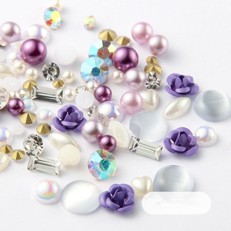 3D Nail Rhinestones Rose Jewelry Diamond DIY Gems Charming Mix Crystal Nail Art Decorations Gel Glitter Nail Accessories - Amazitshop