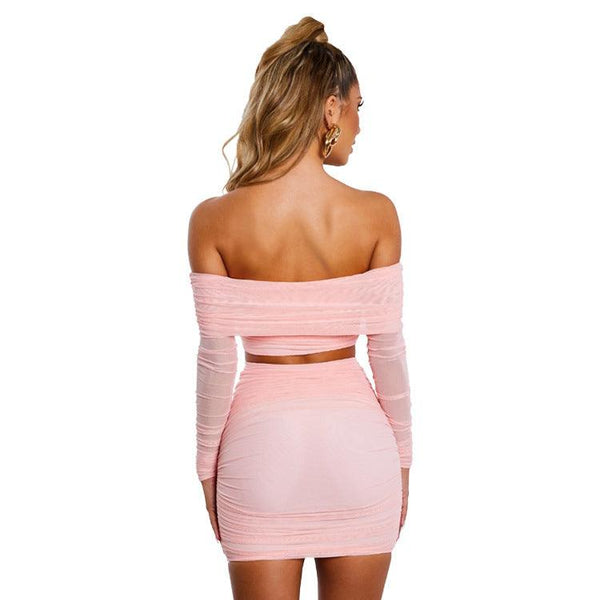 New Amazon Sexy Pleated One Shoulder Skirt - amazitshop