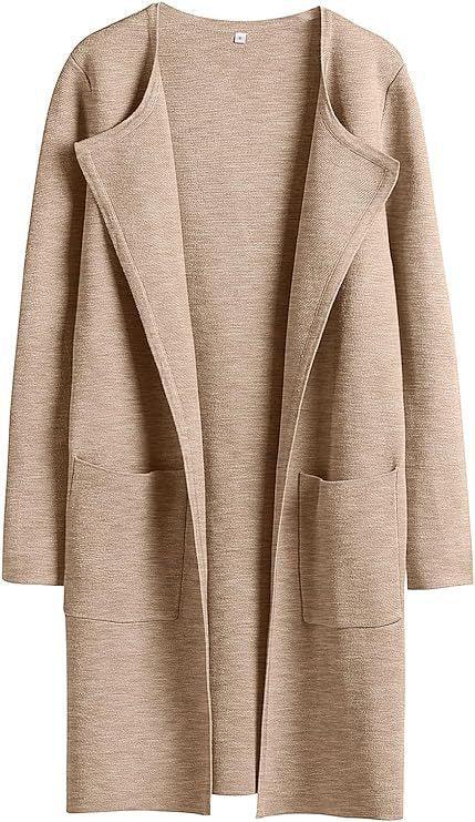 Women's Woolen Coat With Pockets Autumn And Winter Temperament Slim Fit Mid Length Jacket Comfortable Casual Lapel Coats - amazitshop