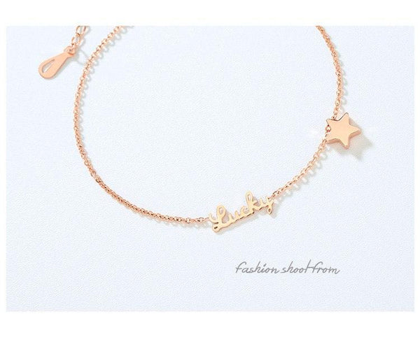Rose Gold Lucky Star Anklet: A Timeless Valentine's Day Gift of Enduring Beauty - amazitshop