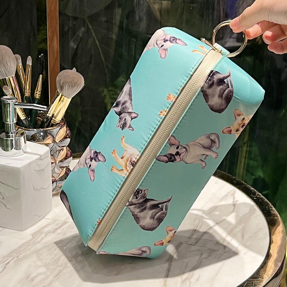 Cute Dog Pets Print Cosmetic Bag Waterproof Makeup Bags Travel - amazitshop