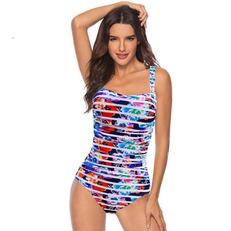 Women's swimwear with solid shoulder straps - amazitshop