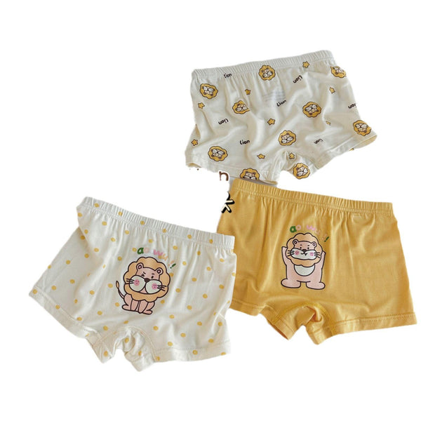Three-piece Set Children's Underwear Modal Printing Baby Kindergarten Boxer Shorts - amazitshop