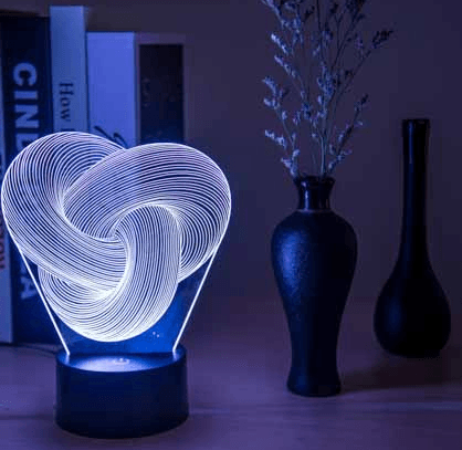 Twist Abstract LED 3D Night Light Touch Colorful Acrylic 3D Table Lamp Decoration Lighting Baby Sleeping Mood Lamp Best Gift - amazitshop