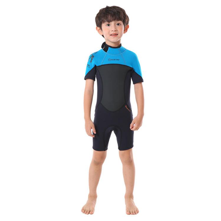 Children's Warm Swimsuit Boys And Girls One-piece Thickened Wetsuit - amazitshop