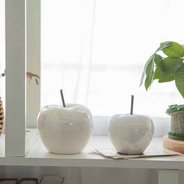 Nordic Home Bedroom Kitchen Home Porcelain Pearl Glaze Apple Ornaments - amazitshop