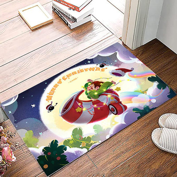 Simple Non-slip Christmas Printed Carpet In Front Of Home - amazitshop