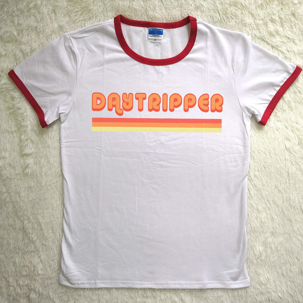 Daytripper Ringer Tshirt Graphic Tee Causal Womens Tshirt - amazitshop