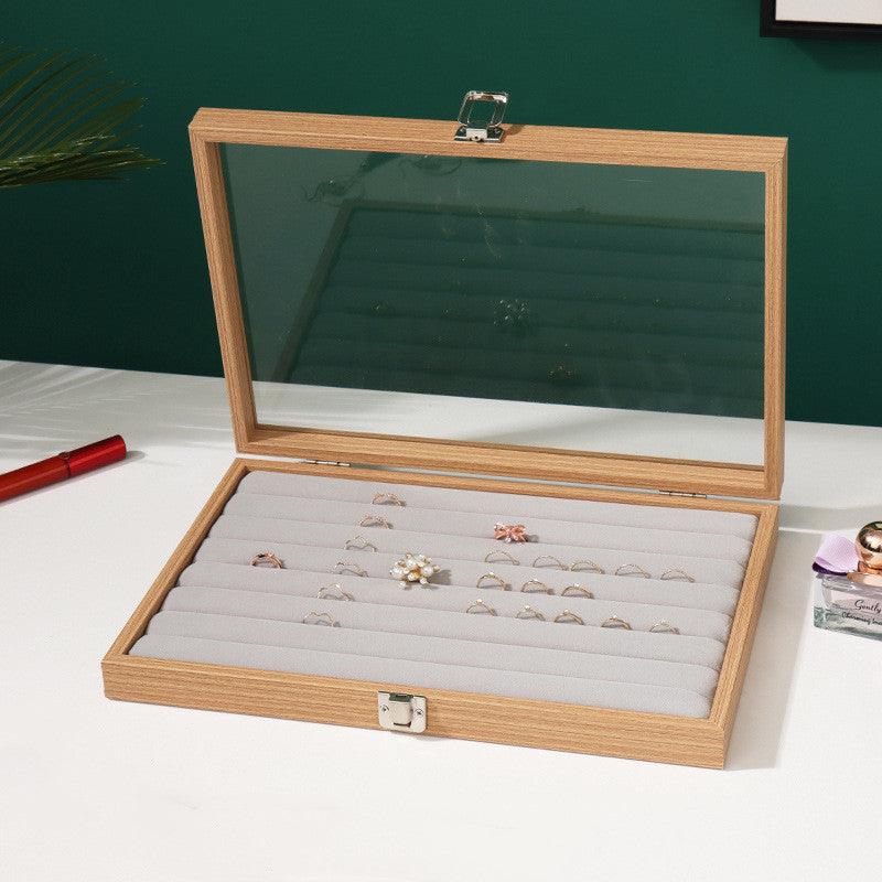 Rosewood Grain Jewelry Storage And Organization Box - amazitshop