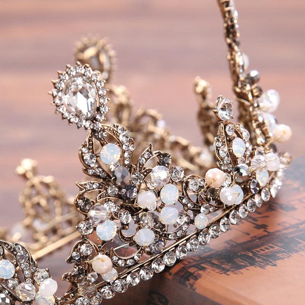 Wedding Accessories Rhinestone Alloy Retro Headband Wedding Jewelry Crown - amazitshop