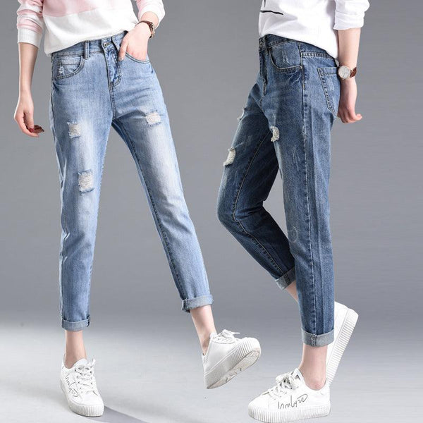 Ripped denim jeans for women - amazitshop