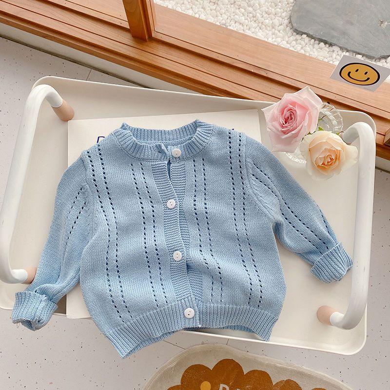 Candy Kids Baby Girls Boys Autumn Winter Full Sleeve Solid Knitted Outwear Coat Sweater - amazitshop