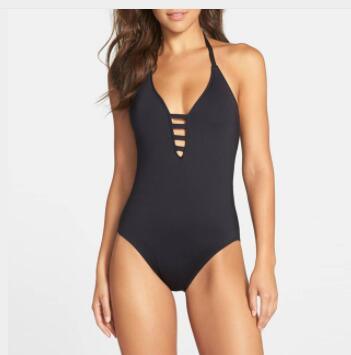 One Piece Swimsuit Women Swimwear Bandage Vintage Beach Wear Solid Bathing Suit Monokini Retro Swimsuit Plus Size Swim Suit - amazitshop