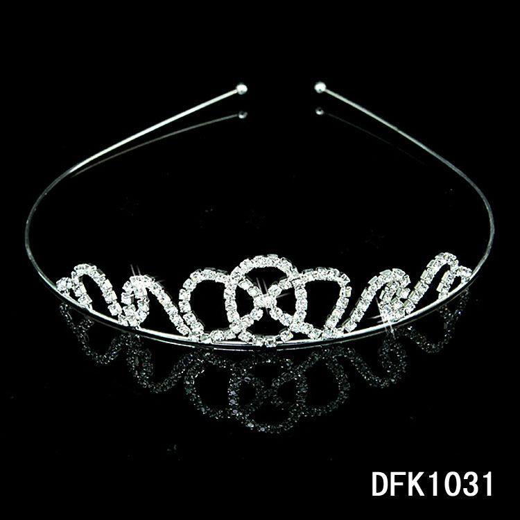 Korean Style Bridal Crown Headdress Diamond Alloy Women's Hair Band Accessories Girls Children Diamond Jewelry Wholesale - amazitshop