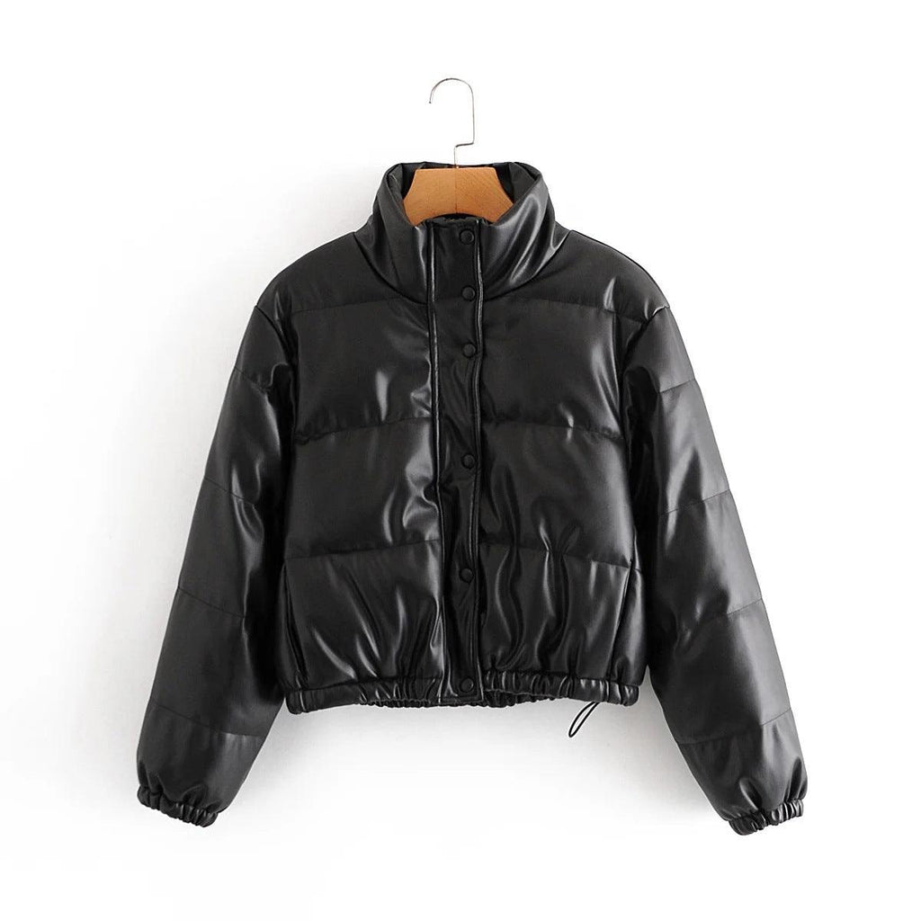 Faux leather cotton jacket - amazitshop