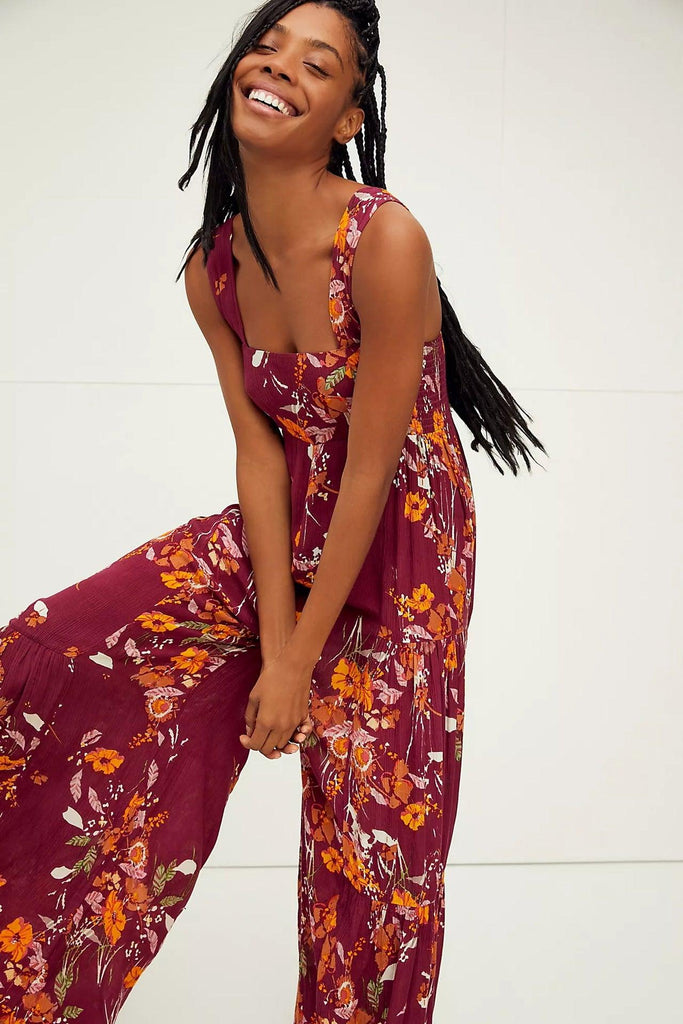 Hot Sale New Fashion Floral Women's Suspender Jumpsuit - amazitshop