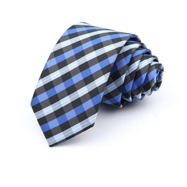 6cm Casual Ties For Men Skinny Tie Fashion Polyester Plaid - amazitshop