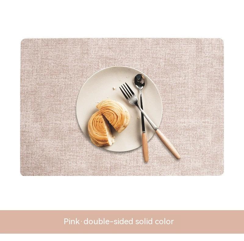Simple Table Mat Leather Meal Waterproof And Heat Insulation - amazitshop