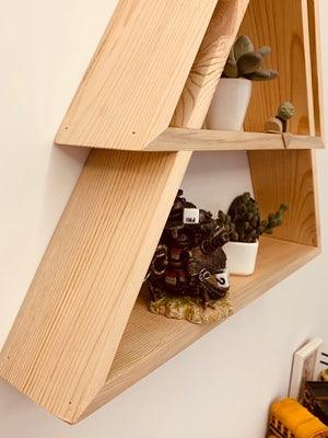 Nordic Geometric Wooden Wall Multi-layer Shelving - amazitshop