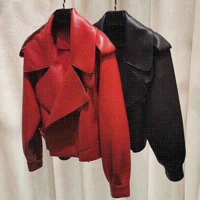 Leather Jacket Women New Outerwear Large Retro - amazitshop