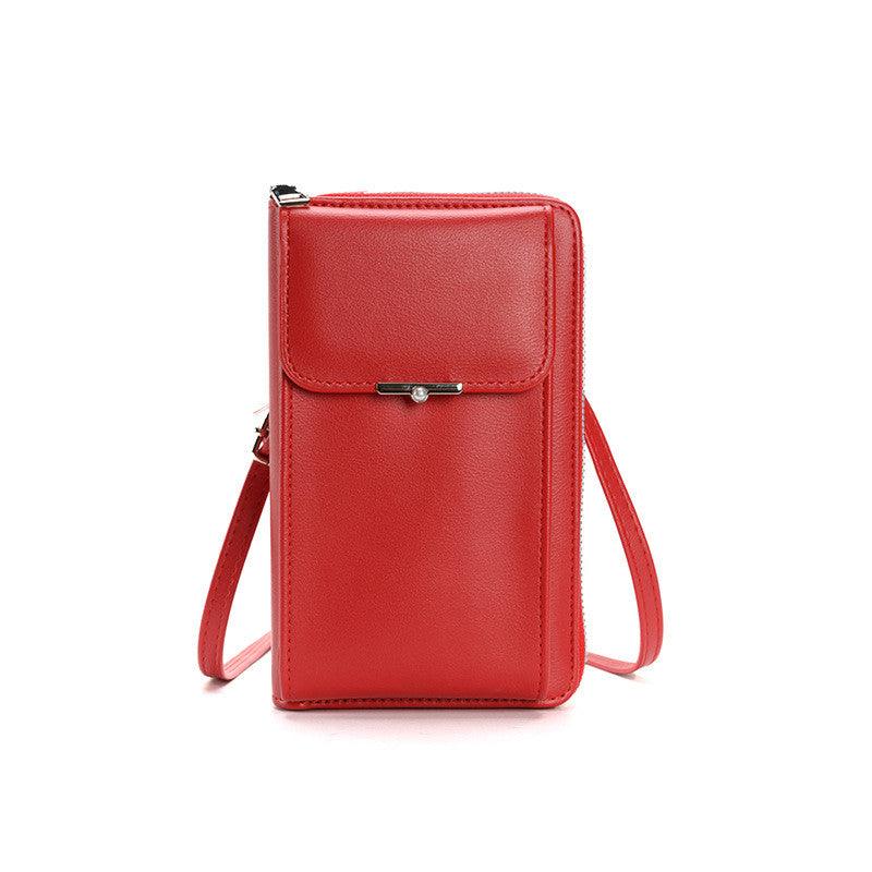 Fashion Large Capacity Mobile Phone Bags Women Small Zipper Crossbody Shoulder Bag Long Wallet - amazitshop