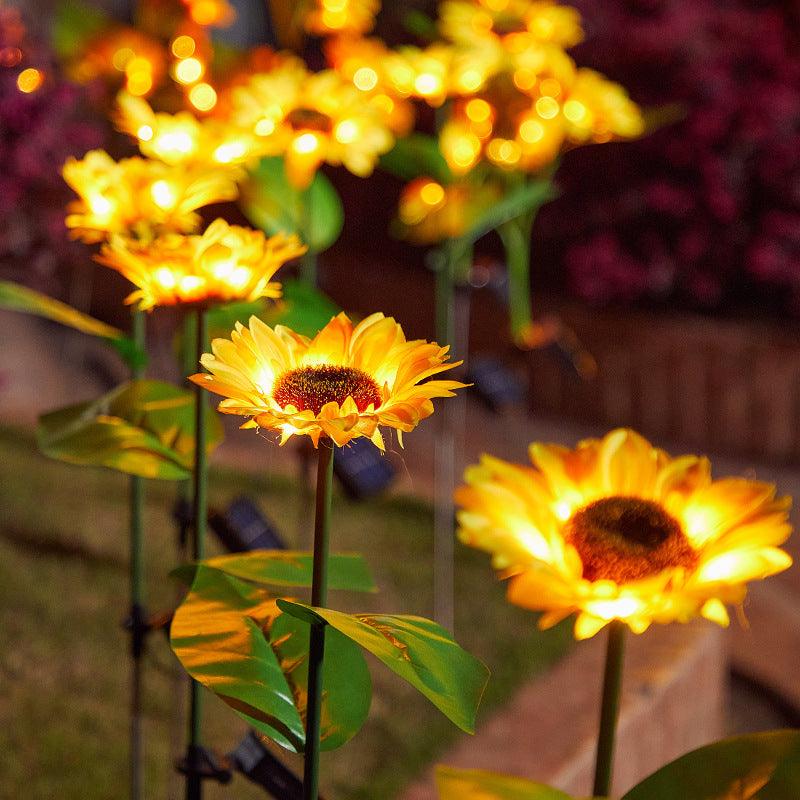 Outdoor Garden Decoration Solar Sunflower Lawn Lamp - amazitshop