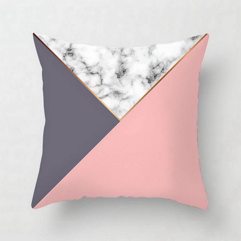 Pink Geometric Abstract Decorative Pillows Case - amazitshop