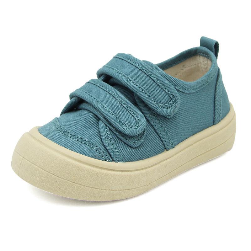 Children's Canvas Shoes Spring And Autumn Velcro Boys 'and Girls' Sneakers Big Toe Cloth Shoes - amazitshop