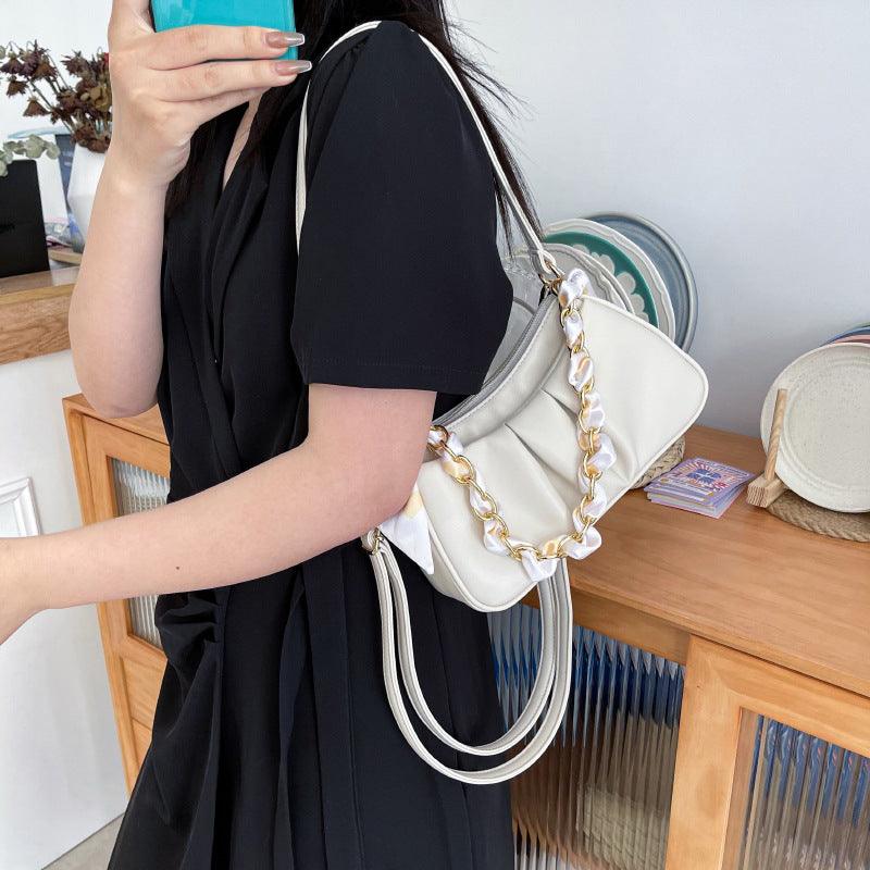 Bag Western Style Folds Shoulder Bag Net Red Chain Handbag - amazitshop