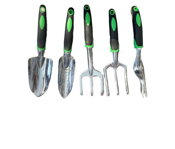 Garden Supplies 9-piece Aluminum Alloy Set, Silicone Two-color Handle Shovel Gardening Tools - amazitshop