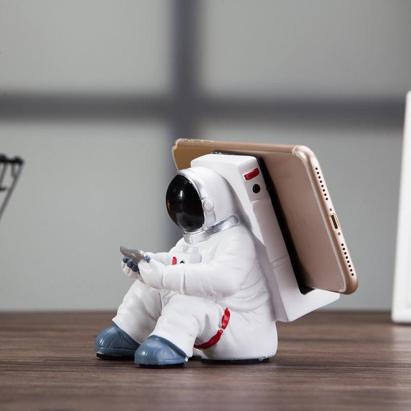 Simple Astronaut Mobile Phone Stand Student Desktop Holder Cute Spaceman Cell Phone Holder Creative Gift Small Desk Decoration - amazitshop