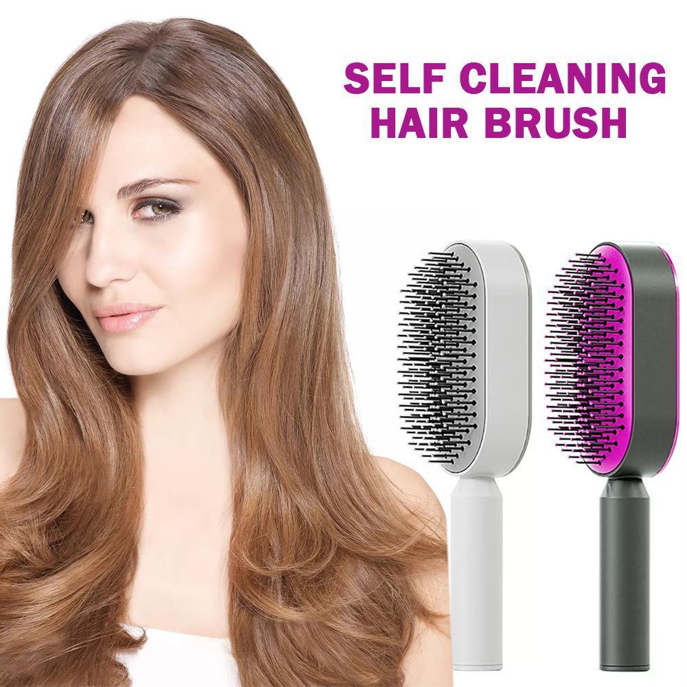 Women Fashion 3D Hair Growth Comb Hairbrush Self-Cleaning Hair Brush Self Cleaning Hair Brush For Women Massage Scalp Promote Blood Circulation Anti Hair Loss - amazitshop