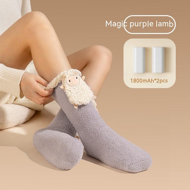 Smart Feet Warmer Electric Heating Socks Warm And Cute - amazitshop