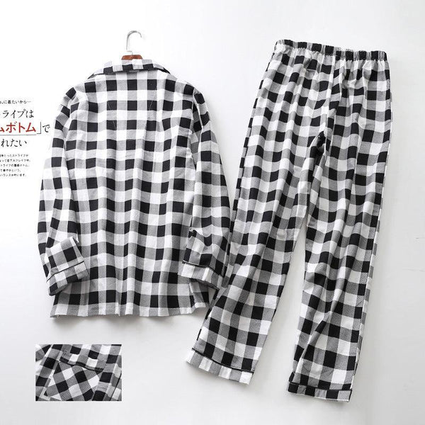 Men's Printed Long-sleeved Trousers Pajama Set - amazitshop
