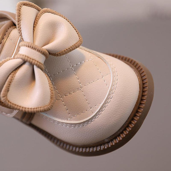 Girl Baby Simple Bow Cotton Shoes - amazitshop